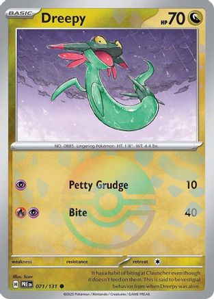Image of Dreepy (Poke Ball Pattern) 071/131  - Holofoil SV Prismatic Evolutions - Common