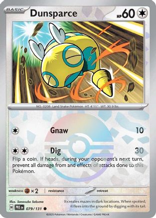Image of Dunsparce (Poke Ball Pattern) 079/131  - Holofoil SV Prismatic Evolutions - Common
