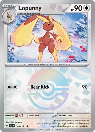 Image of Lopunny (Poke Ball Pattern) 084/131  - Holofoil SV Prismatic Evolutions - Common