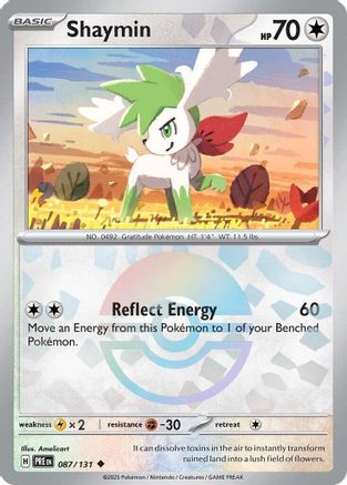 Image of Shaymin (Poke Ball Pattern) 087/131  - Holofoil SV Prismatic Evolutions - Uncommon