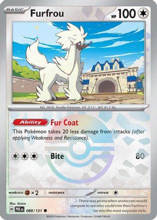 Image of Furfrou (Poke Ball Pattern) 088/131  - Holofoil SV Prismatic Evolutions - Common