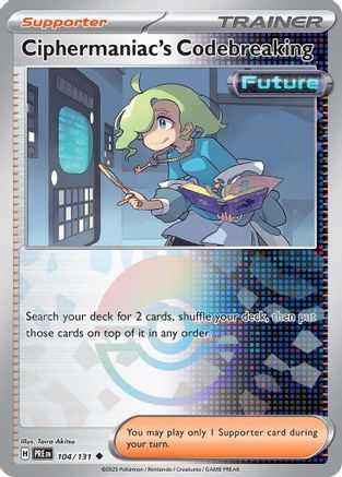 Image of Ciphermaniac's Codebreaking (Poke Ball Pattern) 104/131  - Holofoil SV Prismatic Evolutions - Uncommon