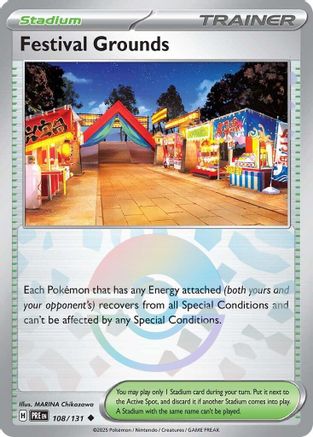 Image of Festival Grounds (Poke Ball Pattern) 108/131  - Holofoil SV Prismatic Evolutions - Uncommon