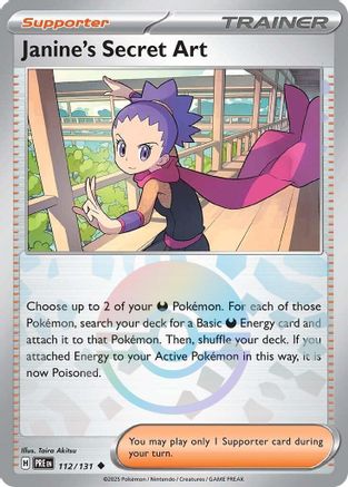 Image of Janine's Secret Art 112/131  - Poke Ball - Holofoil SV Prismatic Evolutions - Uncommon