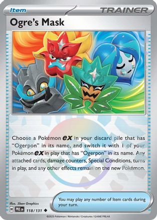 Image of Ogre's Mask (Poke Ball Pattern) 118/131  - Holofoil SV Prismatic Evolutions - Uncommon