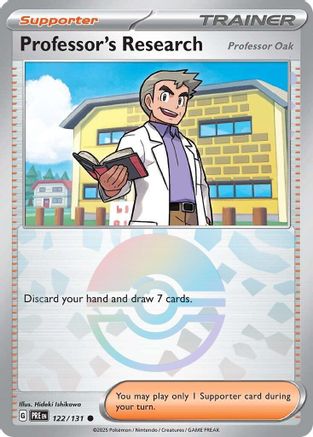 Image of Professor's Research [Professor Oak] (Poke Ball Pattern) 122/131  - Holofoil SV Prismatic Evolutions - Common