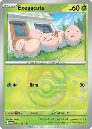 Image of Exeggcute (Master Ball Pattern) 001/131  - Holofoil SV Prismatic Evolutions - Common