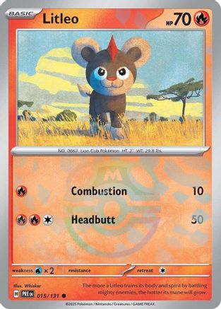 Image of Litleo (Master Ball Pattern) 015/131  - Holofoil SV Prismatic Evolutions - Common