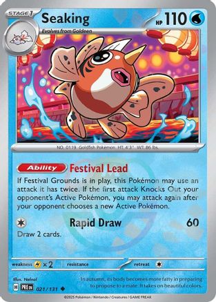 Seaking (Master Ball Pattern) 021/131  - Holofoil SV Prismatic Evolutions - Uncommon