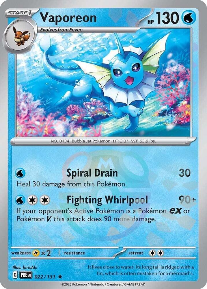 * Vaporeon (Master Ball Pattern) - SV: Prismatic Evolutions (PRE)
