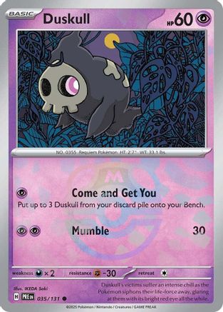 Image of Duskull (Master Ball Pattern) 035/131  - Holofoil SV Prismatic Evolutions - Common