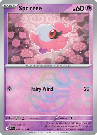 Image of Spritzee (Master Ball Pattern) 038/131  - Holofoil SV Prismatic Evolutions - Common