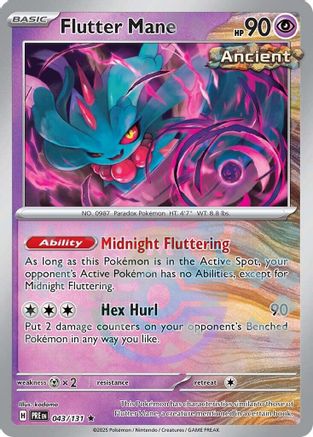 Image of Flutter Mane (Master Ball Pattern) 043/131  - Holofoil SV Prismatic Evolutions - Rare
