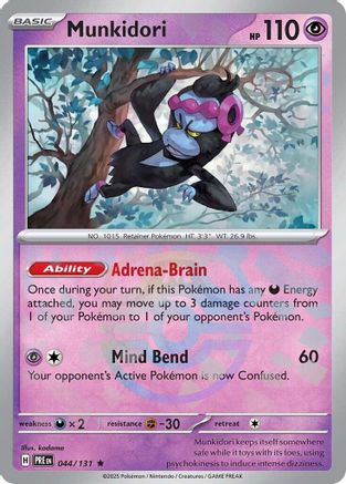 Image of Munkidori (Master Ball Pattern) 044/131  - Holofoil SV Prismatic Evolutions - Rare