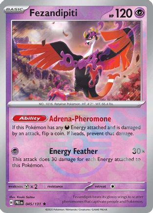 Image of Fezandipiti (Master Ball Pattern) 045/131  - Holofoil SV Prismatic Evolutions - Rare