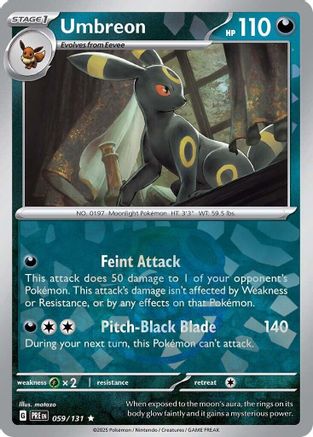 Image of Umbreon (Master Ball Pattern) 059/131  - Holofoil SV Prismatic Evolutions - Rare