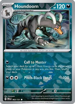 Image of Houndoom (Master Ball Pattern) 063/131  - Holofoil SV Prismatic Evolutions - Common