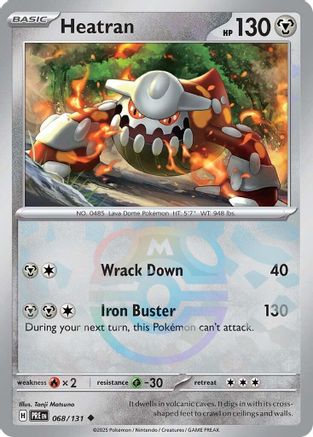 Image of Heatran (Master Ball Pattern) 068/131  - Holofoil SV Prismatic Evolutions - Uncommon