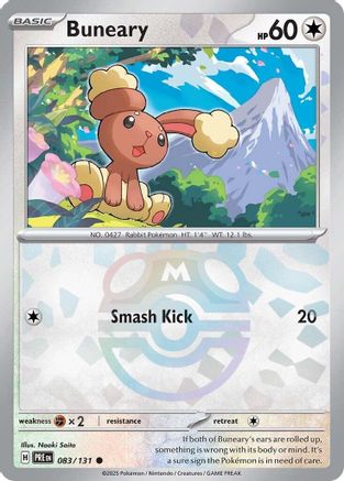 Image of Buneary (Master Ball Pattern) 083/131  - Holofoil SV Prismatic Evolutions - Common