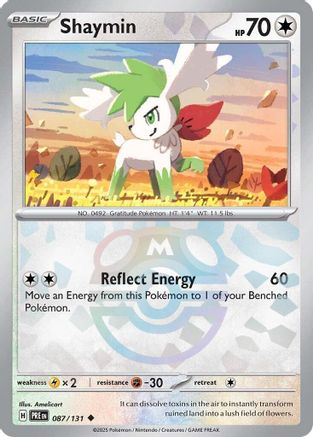 Image of Shaymin (Master Ball Pattern) 087/131  - Holofoil SV Prismatic Evolutions - Uncommon