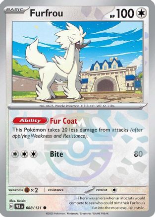 Image of Furfrou (Master Ball Pattern) 088/131  - Holofoil SV Prismatic Evolutions - Common