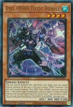 Image of Evil HERO Toxic Bubble (SUDA-EN001) - Supreme Darkness 1st Edition