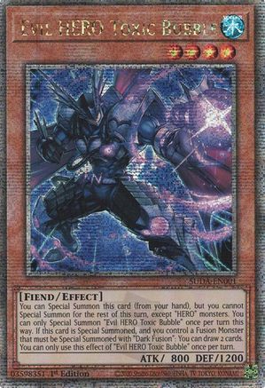 Image of Evil HERO Toxic Bubble (Quarter Century Secret Rare) (SUDA-EN001) - Supreme Darkness 1st Edition
