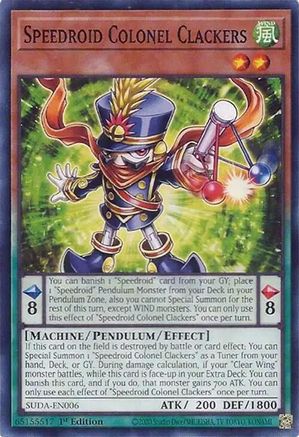 Image of Speedroid Colonel Clackers (SUDA-EN006) - Supreme Darkness 1st Edition