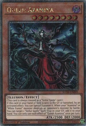 Image of Queen Azamina (Quarter Century Secret Rare) (SUDA-EN009) - Supreme Darkness 1st Edition