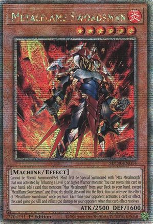 Image of Metalflame Swordsman (Quarter Century Secret Rare) (SUDA-EN014) - Supreme Darkness 1st Edition