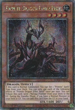 Image of Primite Dragon Ether Beryl (Quarter Century Secret Rare) (SUDA-EN015) - Supreme Darkness 1st Edition