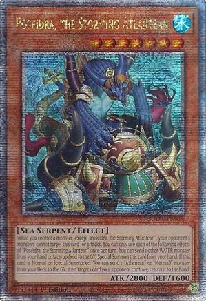 Image of Poseidra, the Storming Atlantean (Quarter Century Secret Rare) (SUDA-EN016) - Supreme Darkness 1st Edition