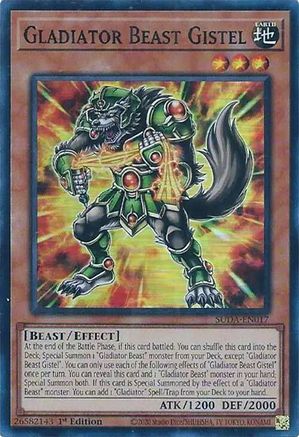 Image of Gladiator Beast Gistel (SUDA-EN017) - Supreme Darkness 1st Edition