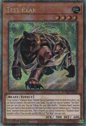 Image of Test Bear (Quarter Century Secret Rare) (SUDA-EN018) - Supreme Darkness 1st Edition