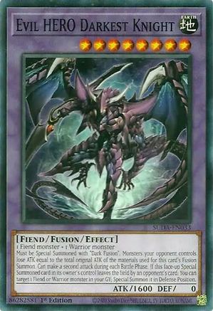 Image of Evil HERO Darkest Knight (SUDA-EN033) - Supreme Darkness 1st Edition
