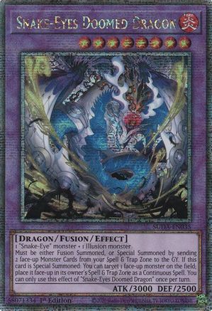 Image of Snake-Eyes Doomed Dragon (Quarter Century Secret Rare) (SUDA-EN035) - Supreme Darkness 1st Edition