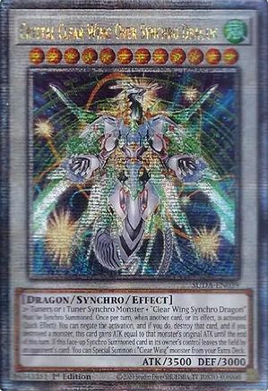 Image of Crystal Clear Wing Over Synchro Dragon (Quarter Century Secret Rare) (SUDA-EN039) - Supreme Darkness 1st Edition