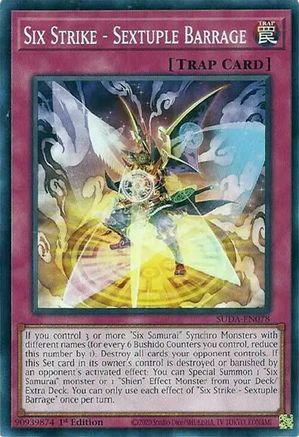 Image of Six Strike - Sextuple Barrage (SUDA-EN078) - Supreme Darkness 1st Edition