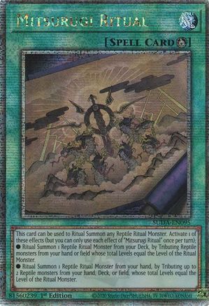 Image of Mitsurugi Ritual (Quarter Century Secret Rare) (SUDA-EN095) - Supreme Darkness 1st Edition