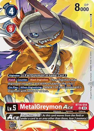 Image of MetalGreymon ACE (Omnimon Binder Set) (BT14-014) - Blast Ace Foil