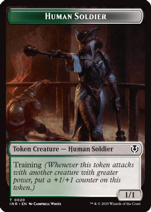 Image of Human Soldier (0020) // Emblem - Tamiyo, Field Researcher Double-Sided Token (INR-20 // 26) - Innistrad Remastered