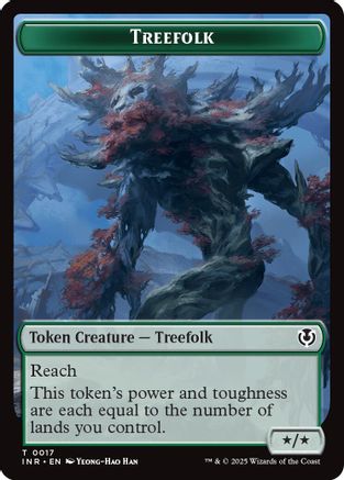 Image of Treefolk // Emblem - Wrenn and Seven Double-Sided Token (INR-17 // 27) - Innistrad Remastered Foil