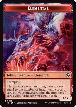 Image of Elemental // Human (0014) Double-Sided Token (INR-13 // 14) - Innistrad Remastered
