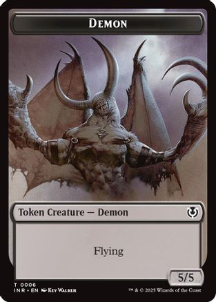 Image of Demon // Human Cleric Double-Sided Token (INR-6 // 19) - Innistrad Remastered
