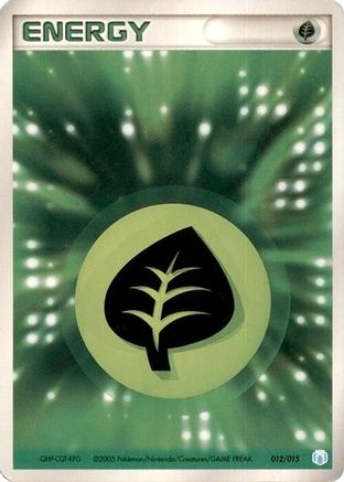 Image of Basic Grass Energy - 012/015 (012/015) - Gift Box Mew  Lucario Crawdaunt Quarter Deck