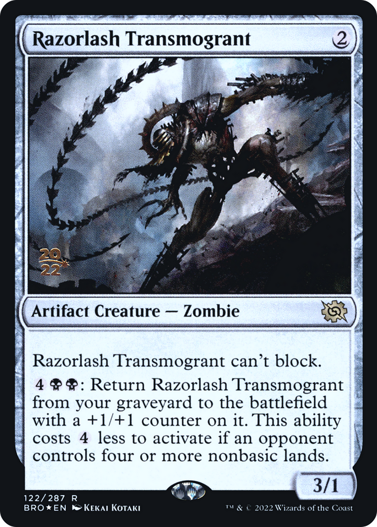Image of Razorlash Transmogrant (PRE-122) - The Brothers' War Promos Foil