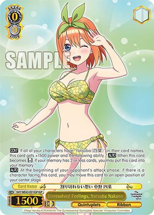 Image of Unresolved Feelings, Yotsuba Nakano (IGP) (5HY/WE43-E01IGP IGP) - The Quintessential Quintuplets Specials Premium Booster