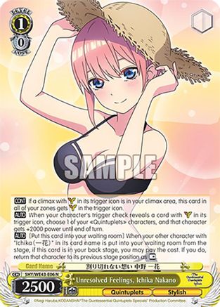 Image of Unresolved Feelings, Ichika Nakano (5HY/WE43-E06 N) - The Quintessential Quintuplets Specials Premium Booster