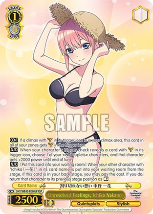 Image of Unresolved Feelings, Ichika Nakano (IGP) (5HY/WE43-E06IGP IGP) - The Quintessential Quintuplets Specials Premium Booster