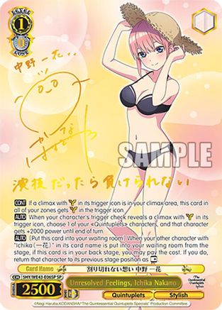 Image of Unresolved Feelings, Ichika Nakano (SP) (5HY/WE43-E06SP SP) - The Quintessential Quintuplets Specials Premium Booster